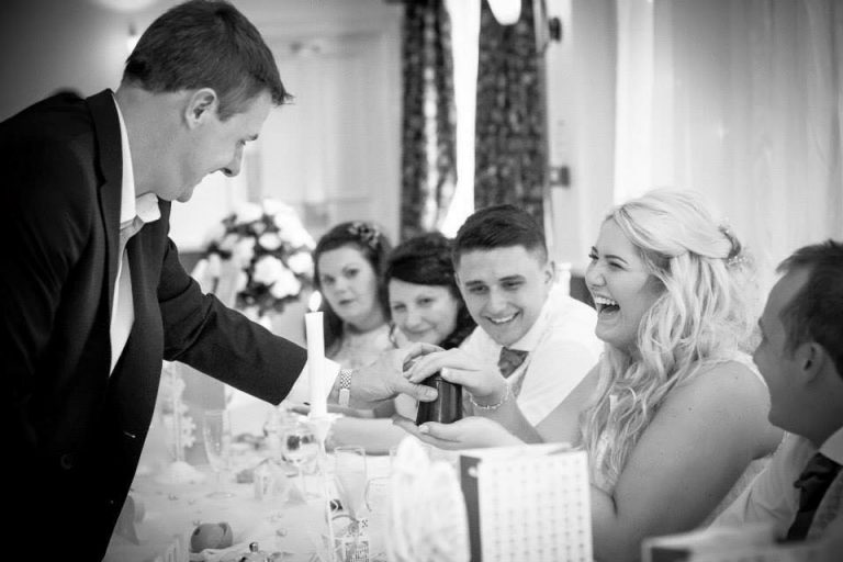 Table magician at corporate event